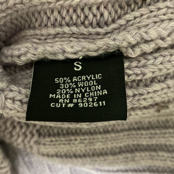 Vertigo Wool Blend Printed Cowl Neck Sweater - Heathered Mauve Rose - Picture 10 of 11